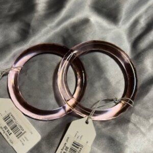 NWT Noonday Collections 2 Glass Pink Beveled Bangles